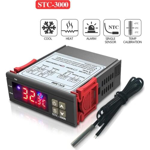 STC-3000 Digital Thermostat Temperature Regulator Controller Sensor Hygrometer for Incubator Temperature Controller