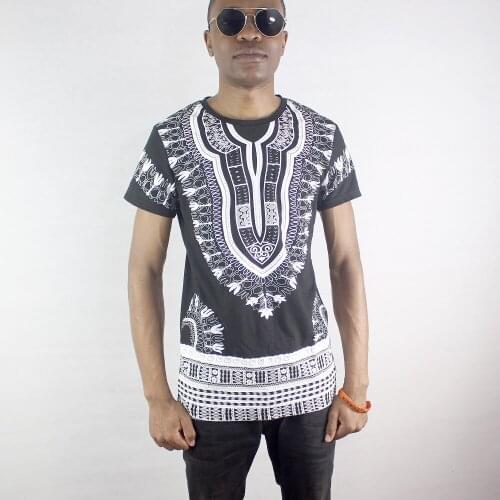 Traditional T-shirt men Cotton Dashiki Printed hip hop African Clothes Casual Man tops & tees 2020