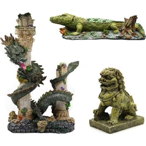 Aquarium Decoration Fish Tank Landscaping Artificial Resin Dragon Aquarium Background Aquascape Ornament Decor Accessories