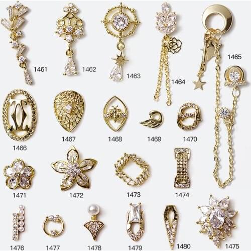 High Quality Fashion Zircon Micro-set Flash Diamond Pendant Wild Style Embellishment Nail Jewelry Diamond DIY Nail Decoration