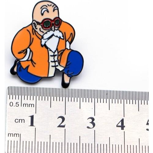 Japanese Anime Brooches Master Roshi Enamel Pins for Kids Lapel Pin Hat Bag Pins Brooch Backpack Men Badge S84