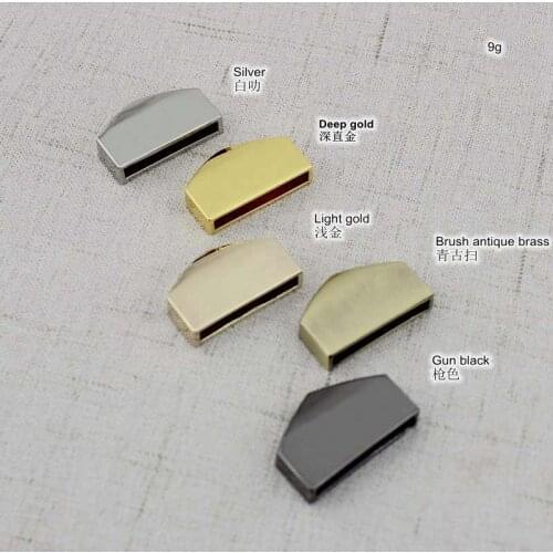 10pcs 25mm 17mm 15mm decoration end clips by screws,high quality light gold color hardware straps tail clasp accessory