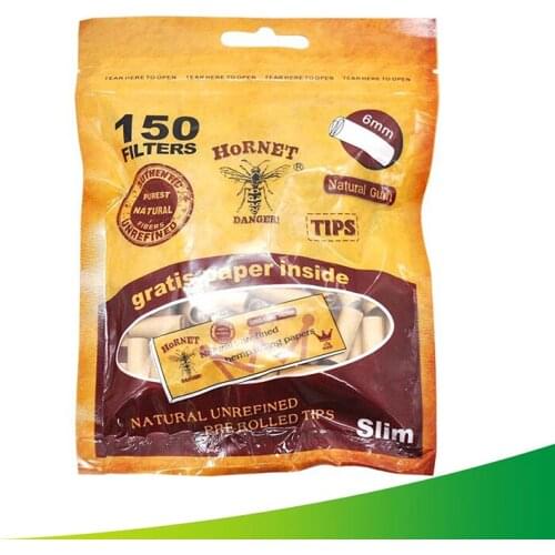 150pcs Pre Rolled Cigarette Filter Tips Rolling Paper for Cigarette Rolling Paper Filter 6MM Natural Cigarette Rollingpaper Tips