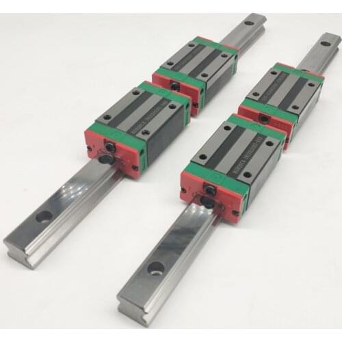 2pcs Linear Rail Guide HGR25 HGH25 300/1000/1300/1500/1600mm+4pcs Slide Block Carriages HGH25CA/flang HGW25CC Cnc Components