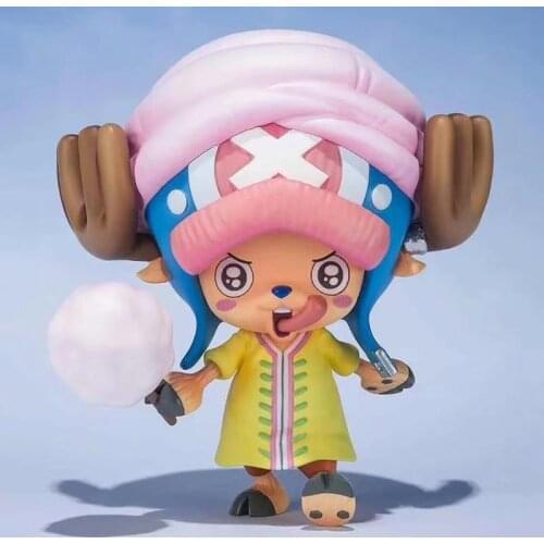 2021 hot 6cm One Piece Tony Tony Chopper cotton candy Action figure toys doll Christmas gift with box