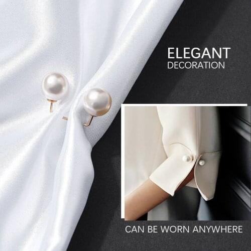 3pcs/5pcs Fashion Pearl Brooch Cute Creative Fixed Clothes Pearl Decorative Brooch for Women Anti-Exposure Neckline Buckle