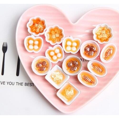 3PCS Mini Golden Bowl Polymer Slime Charms Modeling Clay DIY Accessories Plasticine Toy For Children Slime Supplies Filler