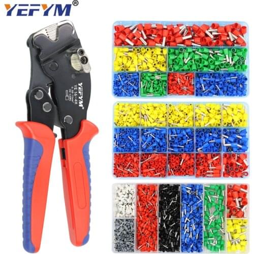 350-2000pcs Tubular terminals box Ferrule Crimping Tool Kit YE 16-4H 0.08-16mm2 30-5AWG pliers electrical clamp YEFYM