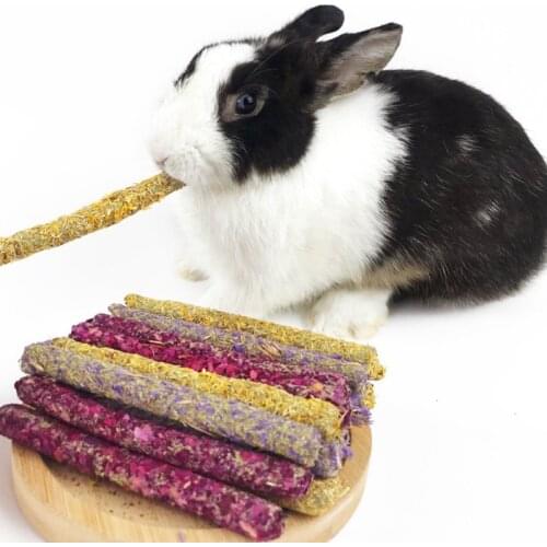 6Pcs Pet Stick Molar Chewing Toys Dental Care Chewing Snacks Suitable for Rabbits Hamsters Chinchillas And Other Small Pets