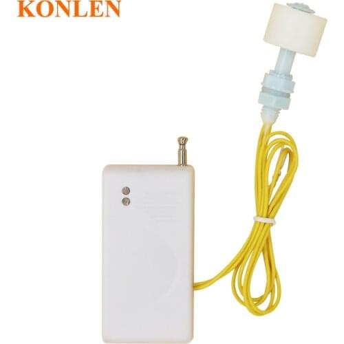 Wireless 433mhz Water Sensor Flood Leak Level Detector Tank Bathroom Overflow Alarm Work with KONLEN Alarm Systems Sirens