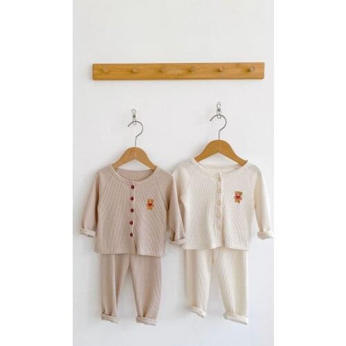 Koodykids Baby Boys Girls Clothes Set Autumn Toddlers Boys Soft Sweatshirts Pants Clothing Set 2PCS Baby Bear Clothes Set Spring