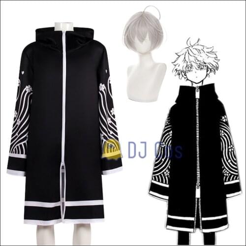 Anime Tokyo Revengers Cosplay Costume Senju Kawaragi Brahman Kimono Robe Cloak Silver Wig Trench Uniform Halloween Party