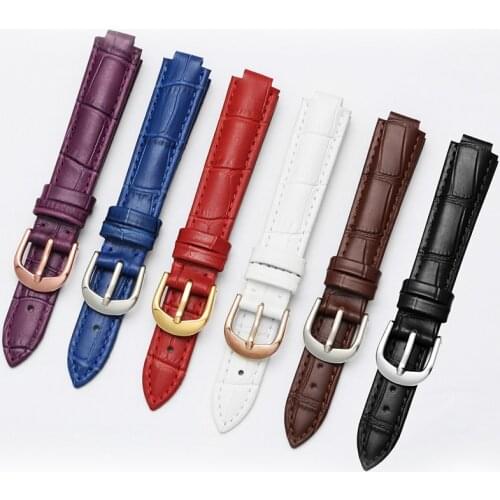 Leather Watchbands For Casio Sheen-3034 FIYTA LA8406 Watch Accessories Metal Clasp Strap Genuine Leather Watch Band Chain Belt