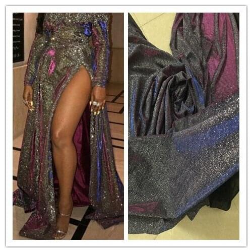 Beautiful African Lace Bridal Net Lace High Quality Nigerian French Lace Fabric SYJ-3244 with glitter for women dress