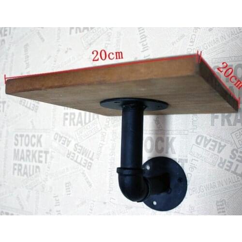 20*20CM Wall-Mount Storage Holder Clothing Store Display Rack Retro Iron Coat Hanger Living Room Pot Plant Shelf