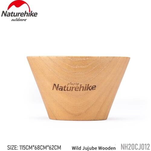 Naturehike Outdoor Picnic Solid Wood Bowl 60g Ultralight Portable Camping Bowl Kitchen Cooking Tableware Salad Noodle Wooden