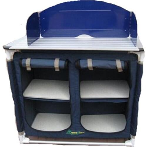 Outdoor Portable Mobile Kitchen Cutlery Set Camping Console Picnic Assembly Portable Table