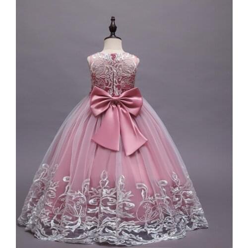 Teenagers Flower Bridesmaid Formal Dress Pageant Kids Dresses For Girls Clothes Princesss Girls Dresses for Wedding Prom