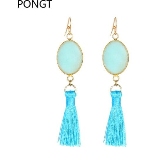 PONGT Women's Gold Earrings