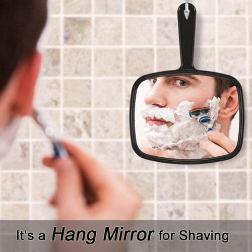 Portable Handheld Makeup Mirror Professional Salon Barbers Hairdressers Mirror For Bathroom Car Rear View Tool