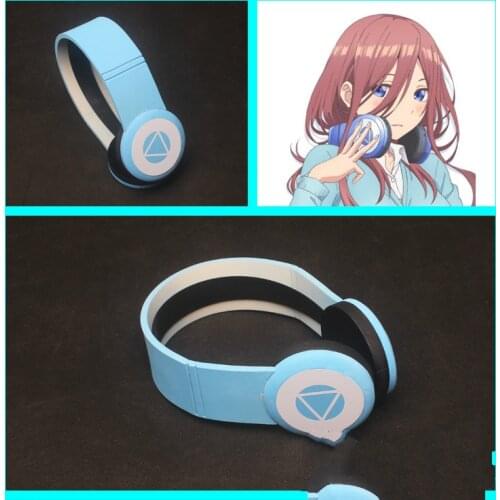 The Quintessential Quintuplets Nakano Miku Cosplay Headphone Headset Halloween Carnival Cosplay Costume Accessories Props