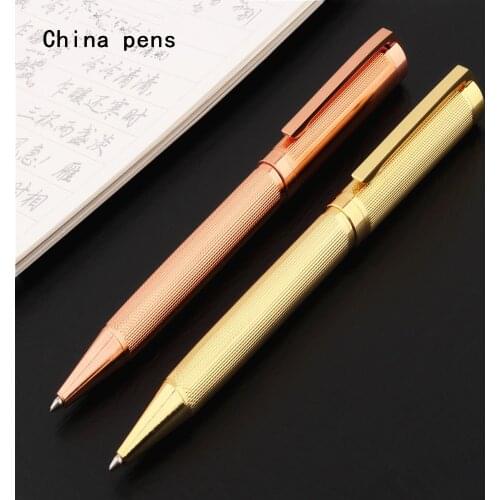High quality 717 Rose gold Business office Medium nib Ballpoint Pen School student stationery ball point pen