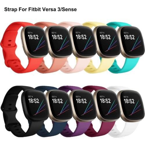 Silicone Band Strap For Fitbit Versa 3 Smart Watch Belt Bracelet Replacement WatchBand Wristband For Fitbit Sense Accessories