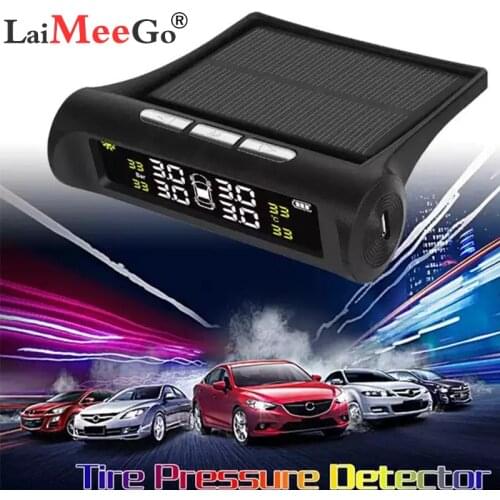 Smart Car TPMS Tyre Pressure Monitoring System Solar Power Digital LCD Display Auto Security Alarm Systems Tyre Pressure