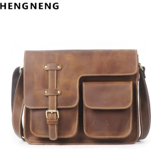 Man Handbag Original Leather Fashion Mochila Shoulder Tablets Pad Book Bag Male Designer Messenger Crossbody Satchel Bag For Men