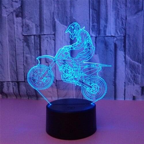 Extremity Motorcycle LED Cool Boy Gift Night Light LED Desk Table Lamp RGB Gradient Child Birthday Christmas Gifts 3D