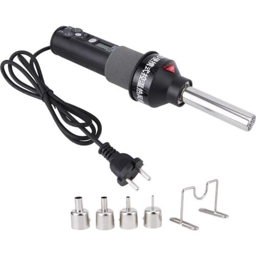 Hot Air Gun LCD Digital Display Thermostat Industrial 4 Nozzle Electronic Heat Gun 450W AC 220V EU Plug