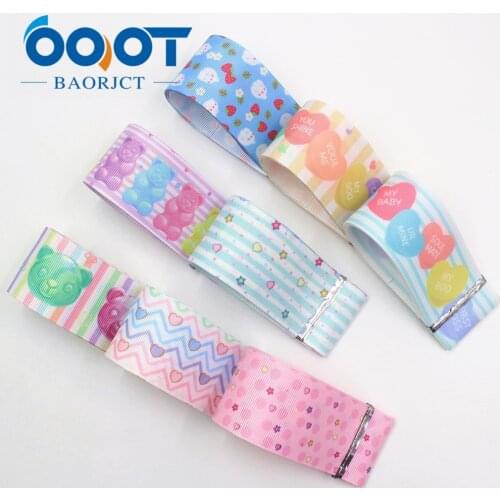 OOOT BAORJCT I-191007-2410,38mm,10yards Cartoon Thermal transfer Printed grosgrain Ribbons,Wedding Party Decoration DIY Material