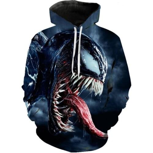 Marvel Autumn Venom Hoodie Mens Womens Childrens Fashion Casual Sweatshirt 3d Print Pullover Street Hip Hop Harajuku Top