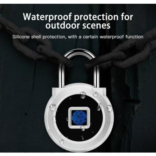 Smart Fingerprint Keyless Door Lock USB Padlock Lock Electronic Bluetooth Intelligent Waterproof Cabinet lock App Quick Unlock
