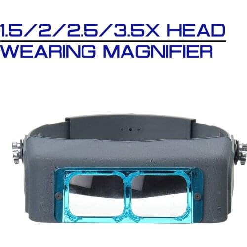 1.5x 2x 2.5x 3.5x Head Wearing Magnifier Optical Glass Lens Headband Eyewear Hand Helmet Magnifying Glass Loupe Spectacles