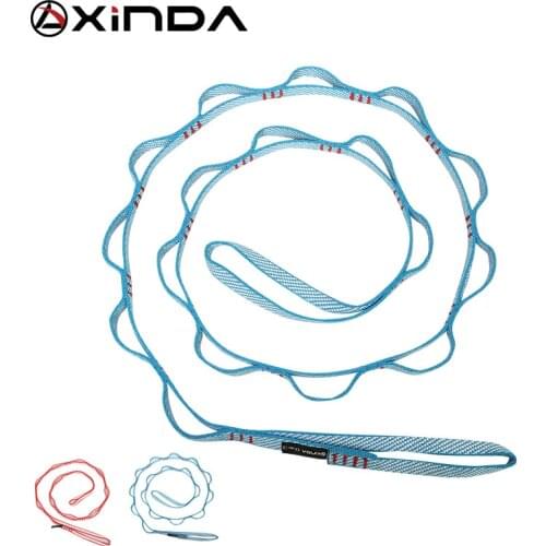 XINDA Outdoor Climbing Rope Climbing Auxiliary Rope Downhill Aerial Yoga Hammock Daisy Ring Sling Equipment Wear Ring