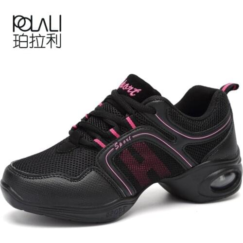 POLALI 2020 Dancing Shoes Woman Cheap Hip Hop Sport Sneakers Platform Dance Shoes Woman Modern Dance Shoes Jazz Footwear