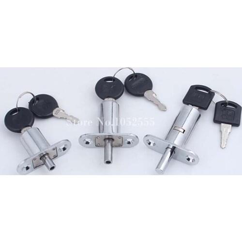 10PCS New Arrival Drawer Cabinet Display Show Case Sliding Glass Push Door Cam Lock with Keys