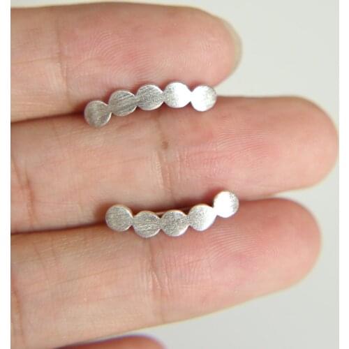 2017 factory wholesale 100% 925 sterling silver brushed Simple no stone design sweep climber silver long wire earring