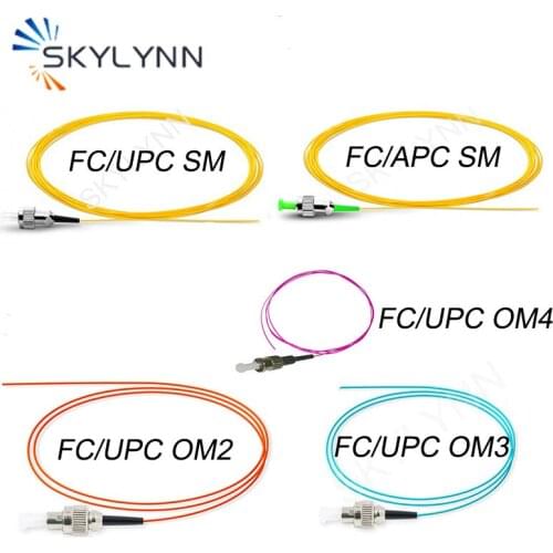 50 PCS 1.5 Meter Length FC UPC and APC Polished SM MM Optical Fiber Pigtails For FTTH Project With LSZH Jacket
