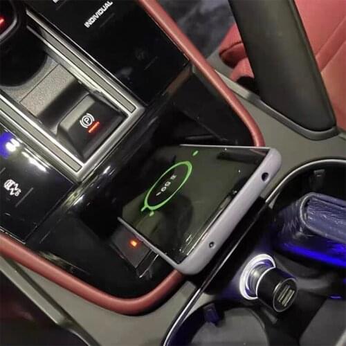 For Porsche Cayenne 2015-2021 accessories 15w fast QI wireless charger phone charger charging case charging holder for iPhone 11