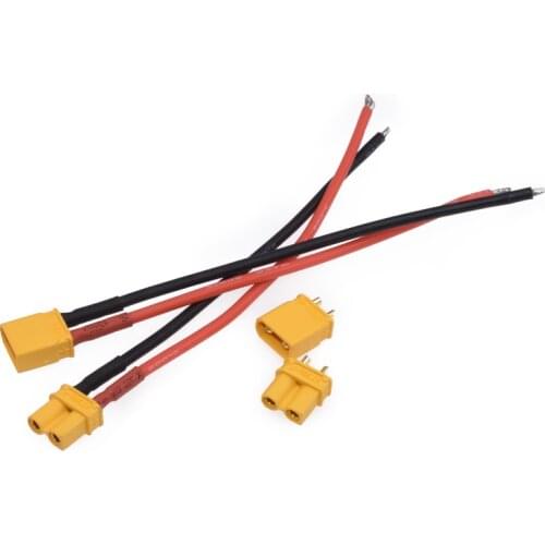 Drone XT30U-F/M lithium battery Model airplane motor male female single head Battery car cable