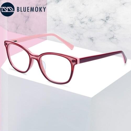 BLUEMOKY Acetate Anti Blue Light Blocking Glasses Glasses For Children Kids Boy Girl Computer Gaming Goggles Myopia Eyeglasses