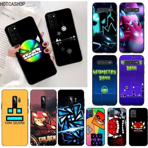 Geometry Dash Phone Case for Samsung S20 plus Ultra S6 S7 edge S8 S9 plus S10 5G lite 2020