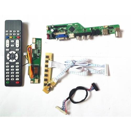 For LP141WX1-TLB1/TLB2 1CCFL 30Pin LVDS T.V56 controller board VGA HDMI-Compatible AV USB RF LCD Remote+Inverter+keyboard