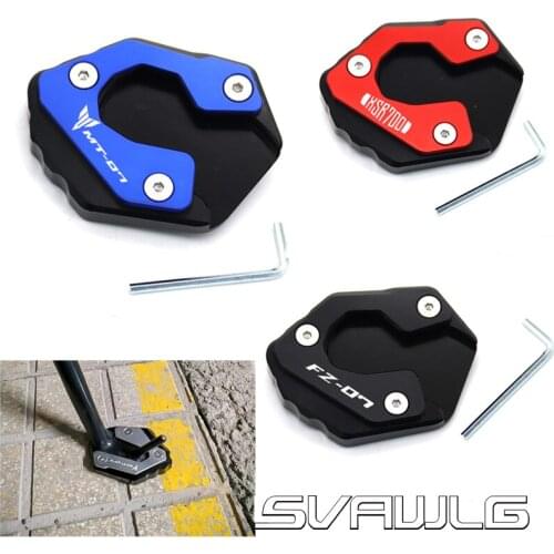 For Yamaha MT-07 MT07 MT 07 FZ-07 FZ07 XSR700 2014-2021 Motorcycle Kickstand Foot Side Stand Extension Pad Support Plate Enlarge