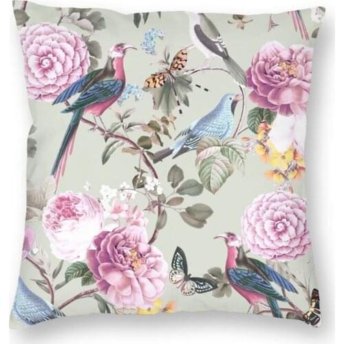 Eden Cushion Cover 45x45cm Home Decor Print Chinoiserie Throw Pillow for Living Room Two Side