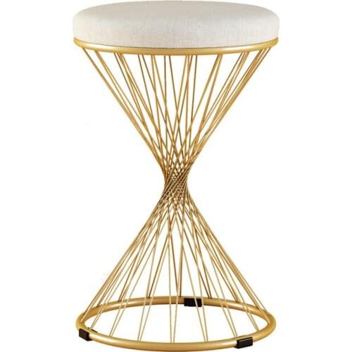 European Creative Golden Stool Shoes Change Stool Home Ventilation Modern Minimalist Living Room Chair