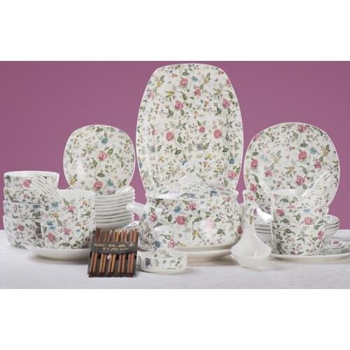 Guci Household Korean Japanese bone china tableware28pc set bowl set gift wedding