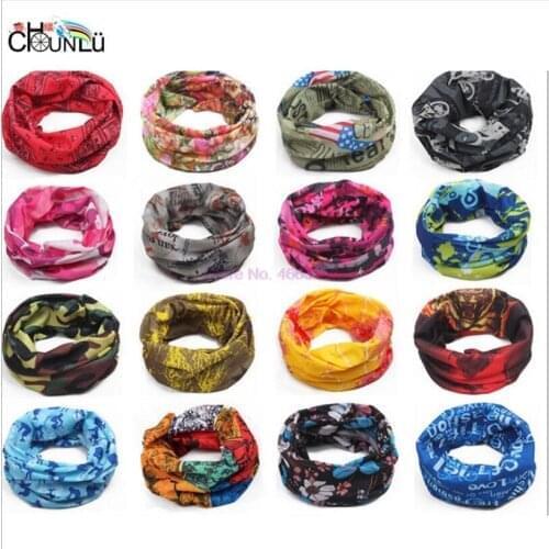 By dhl 500pcs Magic Scarf High Quality Polyester Scarves Skull Motorcycle Bike Hiking Bandanas 5 pices/lot